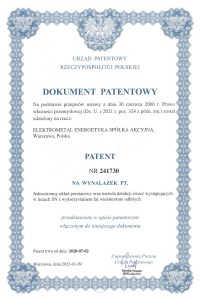 patent zabezpieczenie falowe